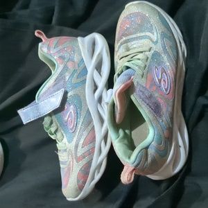 Skechers Pastel Rainbow Sneakers Girls Size 1